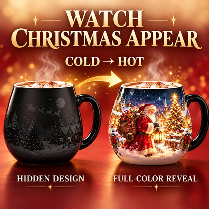 🎅🏻🎁TopSpire®Christmas Magic Color-Changing Mug – Heat Reveal Holiday Gift