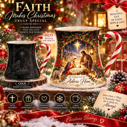 🎅🏻🎁TopSpire®Christmas Magic Color-Changing Mug – Heat Reveal Holiday Gift