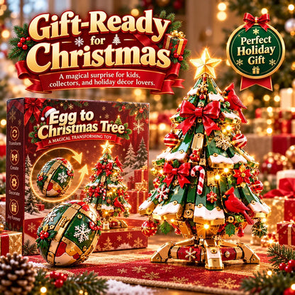 🔥 Last Day 50% Off 🔥 TopSpire®Egg-to-christmas Tree™ Magical Transforming Toy – Cardinal Christmas Tree Holiday Gift 🎄🎁✨