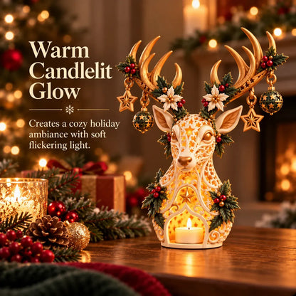 🦌 TopSpire®Starlit Reindeer Christmas Tealight Holder