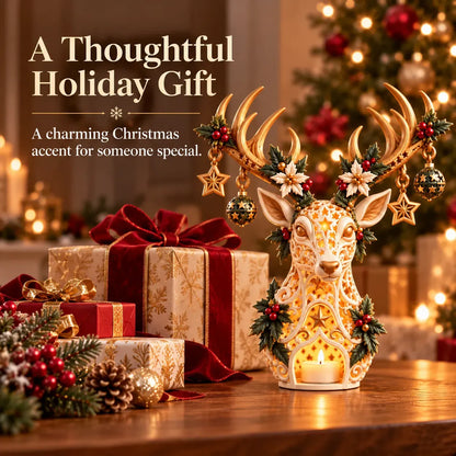 🦌 TopSpire®Starlit Reindeer Christmas Tealight Holder