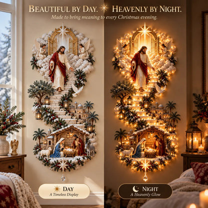 ✨ TopSpire®Jesus Light of Heaven Christmas Wall Hanging✝️