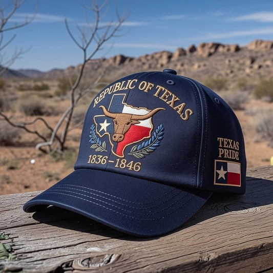 Texas Pride Runs Deep 🤠 – Republic of Texas Heritage Embroidered Hat