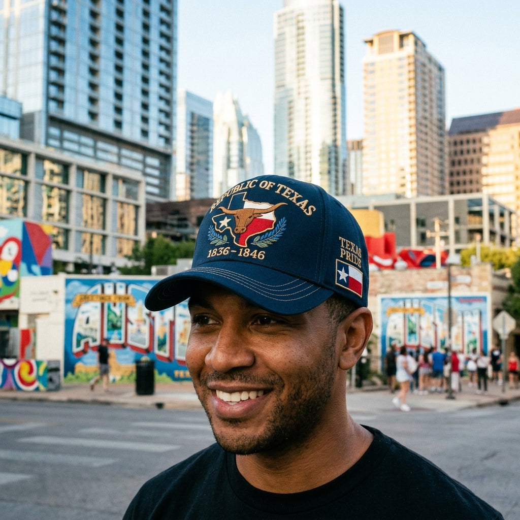Texas Pride Runs Deep 🤠 – Republic of Texas Heritage Embroidered Hat
