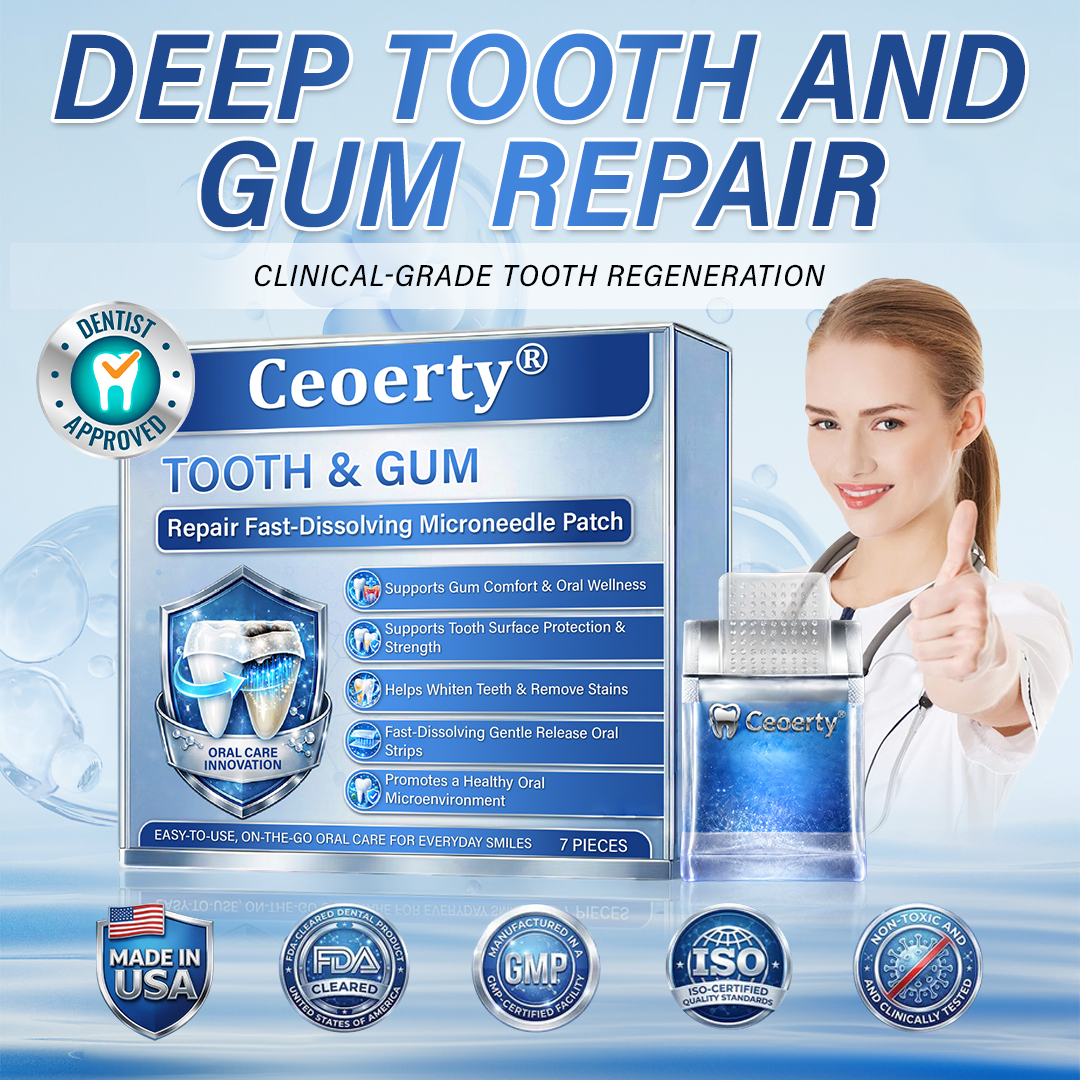 Your Smile🦷Ceoerty® Tooth & Gum Repair Fast-Dissolving Microneedle Patch✨ (𝟓-𝐢𝐧-𝟏 💎 𝐑𝐞𝐛𝐮𝐢𝐥𝐝 𝐄𝐧𝐚𝐦𝐞𝐥 & 𝐃𝐞𝐧𝐭𝐢𝐧 • 𝐒𝐭𝐫𝐞𝐧𝐠𝐭𝐡𝐞𝐧 𝐆𝐮𝐦𝐬 • 𝐄𝐫𝐚𝐝𝐢𝐜𝐚𝐭𝐞 𝐓𝐚𝐫𝐭𝐚𝐫 & 𝐎𝐝𝐨𝐫 • 𝐖𝐡𝐢𝐭𝐞𝐧𝐢𝐧𝐠 • 𝐒𝐭𝐨𝐩 𝐓𝐨𝐨𝐭𝐡 𝐒𝐞𝐧𝐬𝐢𝐭𝐢𝐯𝐢𝐭𝐲)🔥