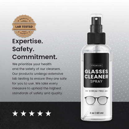 Glasses Cleaner Spray & Microfiber Cloth Ki