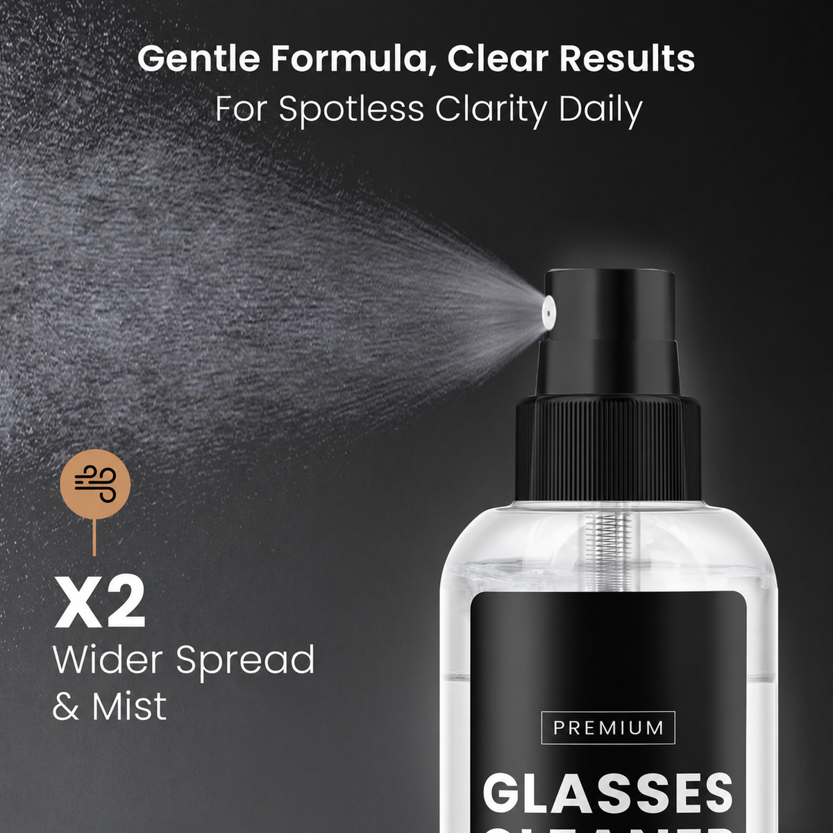 Glasses Cleaner Spray & Microfiber Cloth Ki