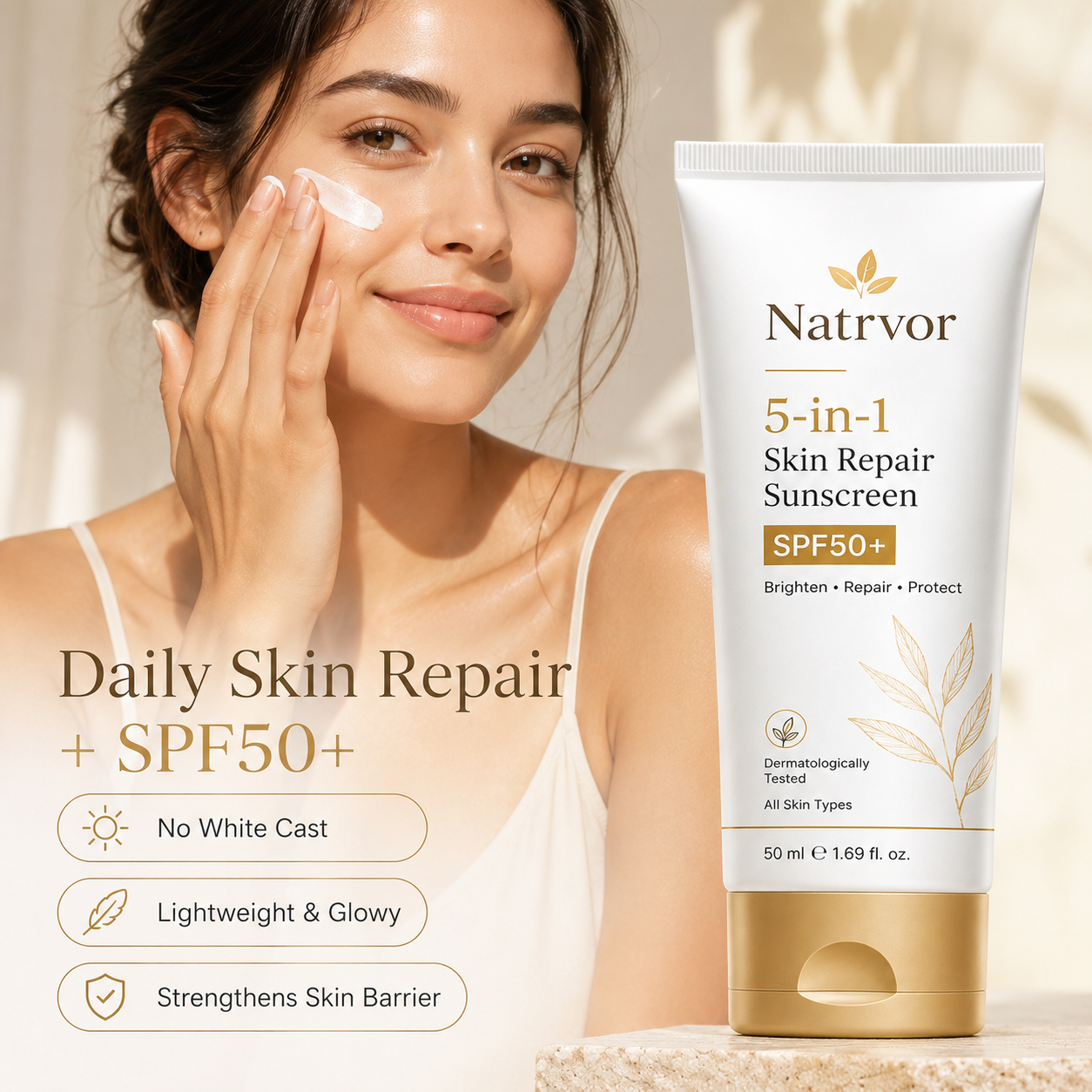 Natrvor 5-in-1 Skin Repair Sunscreen SPF50+