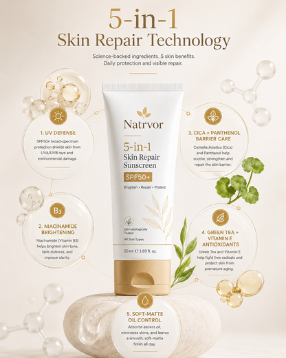 Natrvor 5-in-1 Skin Repair Sunscreen SPF50+