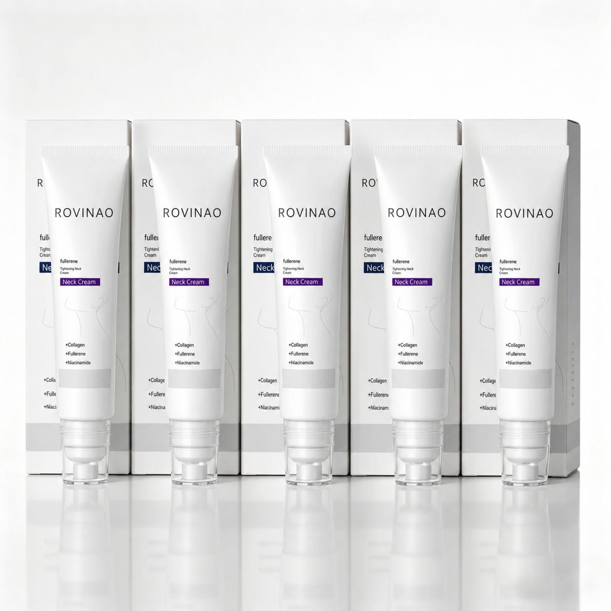ROVINAO™ Roller Massage Neck Cream 🧴 Collagen & Hyaluronic Acid | Firms Neck, Reduces Wrinkles & Double Chin