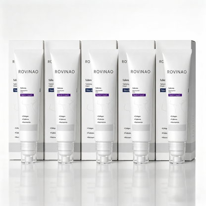 ROVINAO™ Roller Massage Neck Cream 🧴 Collagen & Hyaluronic Acid | Firms Neck, Reduces Wrinkles & Double Chin