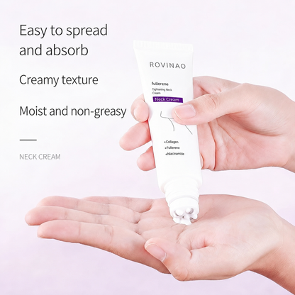 ROVINAO™ Roller Massage Neck Cream 🧴 Collagen & Hyaluronic Acid | Firms Neck, Reduces Wrinkles & Double Chin