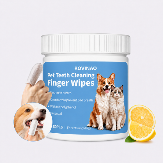 ROVINAO Dog & Cat Teeth Cleaning Finger Wipes