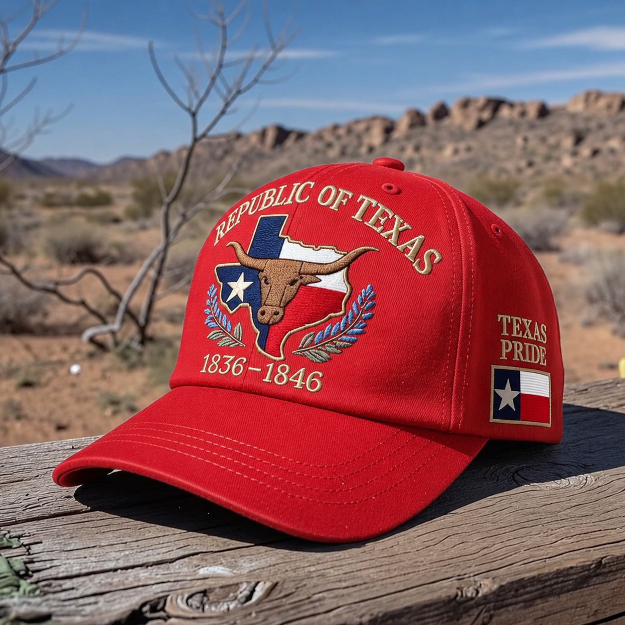 Texas Pride Runs Deep 🤠 – Republic of Texas Heritage Embroidered Hat