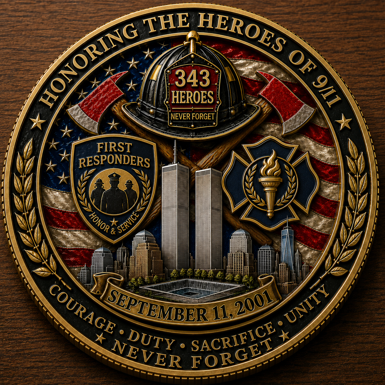 🇺🇸 Last Day Promo: 49% OFF 🎖️9/11 Never Forget Challenge Coin