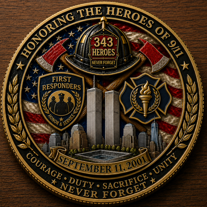 🇺🇸 Last Day Promo: 49% OFF 🎖️9/11 Never Forget Challenge Coin