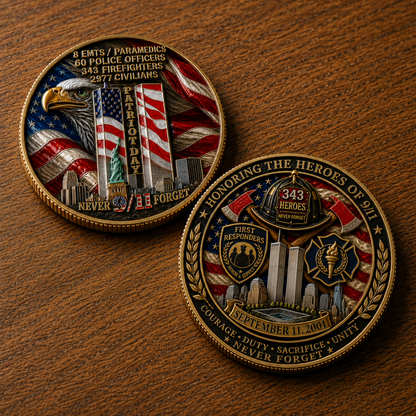 🇺🇸 Last Day Promo: 49% OFF 🎖️9/11 Never Forget Challenge Coin