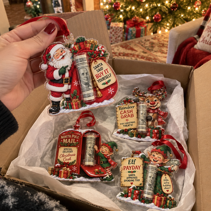 TopSpire®Christmas Cash Holder Ornament - Because Cash Always Fits