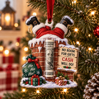 TopSpire®Christmas Cash Holder Ornament - Because Cash Always Fits