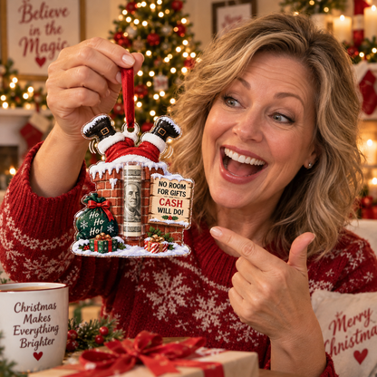 TopSpire®Christmas Cash Holder Ornament - Because Cash Always Fits