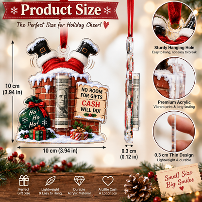 TopSpire®Christmas Cash Holder Ornament - Because Cash Always Fits