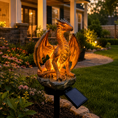 💜 Amethyst Crystal Dragon – Solar Dragon Crystal Garden Light✨️