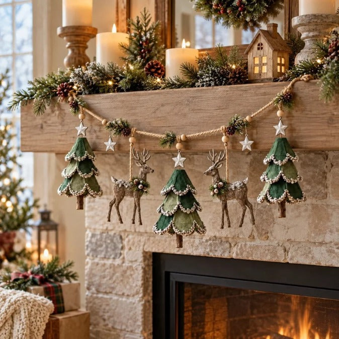 🎁🎄✨ TopSpire® Enchanted Lighted Woodland Christmas Garland