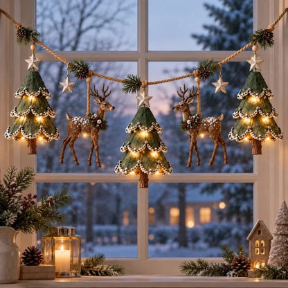 🎁🎄✨ TopSpire® Enchanted Lighted Woodland Christmas Garland