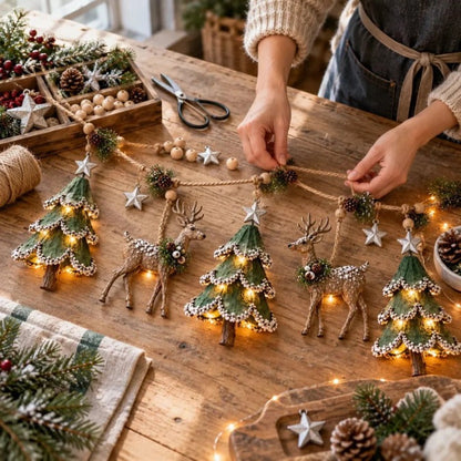 🎁🎄✨ TopSpire® Enchanted Lighted Woodland Christmas Garland
