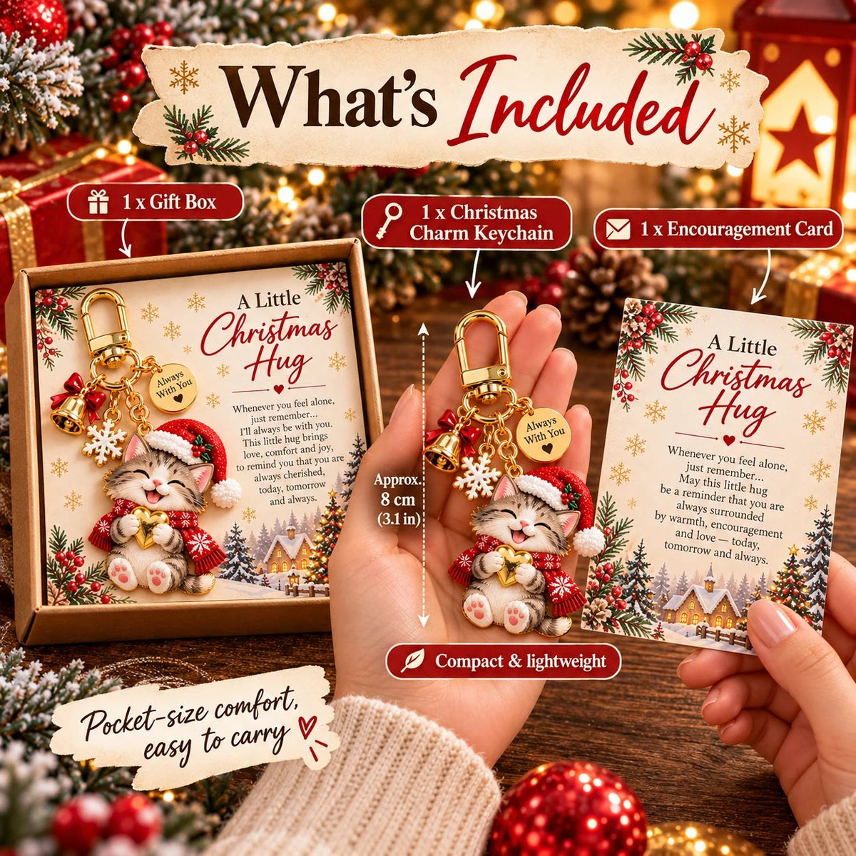 🎄TopSpire® A Little Christmas Hug — Carry My Love Wherever You Go ♥✨