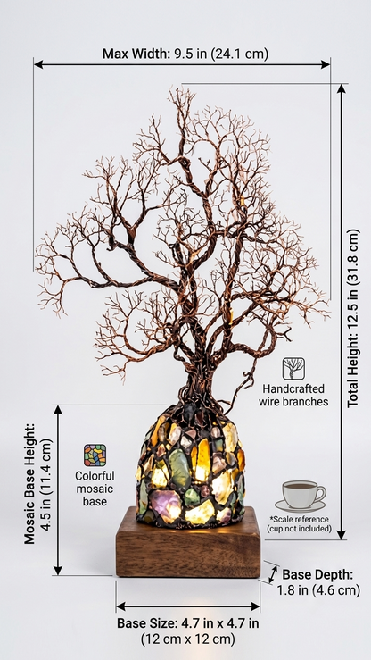 ✨ Bring Positive Energy & Peace Into Your Home With This Stunning Crystal Tree Lamp