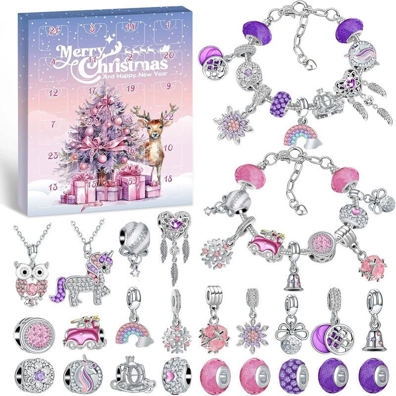 🎄TopSpire®24-Day Christmas DIY Charm Bracelet Advent Calendar🎁