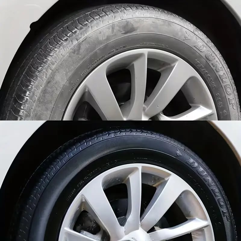 Premium Tire Coating & Trim Restorer: Bring Back the Original Deep Black Shine to Rubber and Plastic