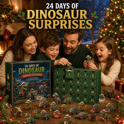 TopSpire®24 Days of Dinosaur Christmas Advent Calendar 24 Collectible Dino Figurines & Holiday Surprises