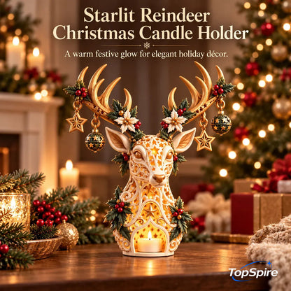 🦌 TopSpire®Starlit Reindeer Christmas Tealight Holder
