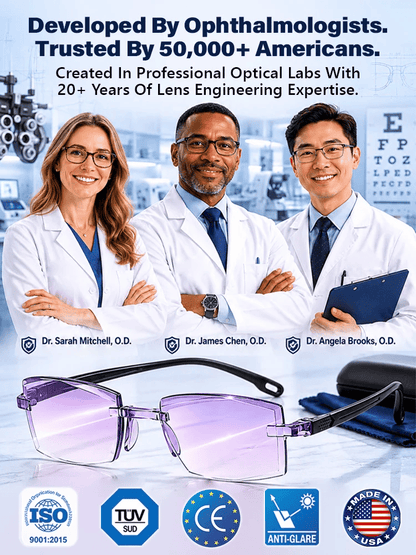 🔥Last Day 50% OFF -[Regain Your Youthful Vision] Smart Zoom Diamond-Cut Reading Glasses
