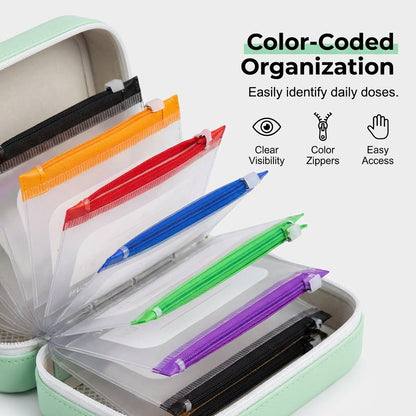 A8 Waterproof Pill Pouch Set – 7 to 14 Days of Meds & Vitamins💧Waterproof & Crush-Resistant Shell