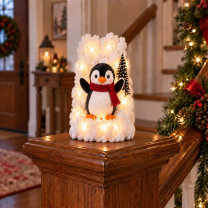 TopSpire®Penguin Christmas Stair Snow Decor