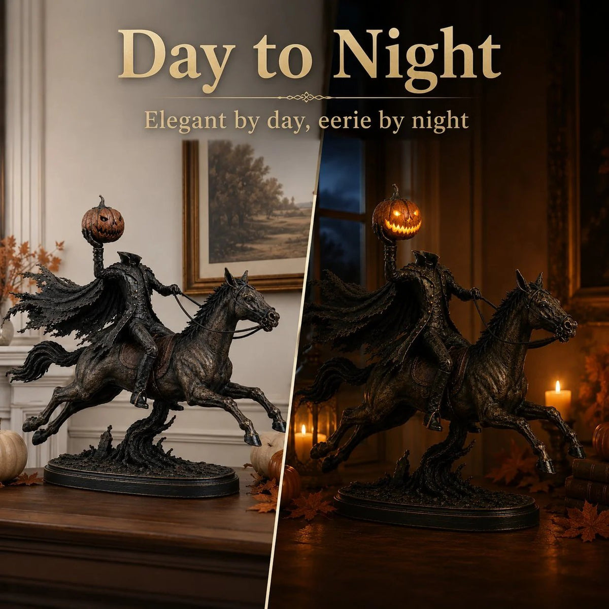 💥Surprise 50% Off！💥Midnight Chase Headless Horseman LED Statue - Halloween Decor
