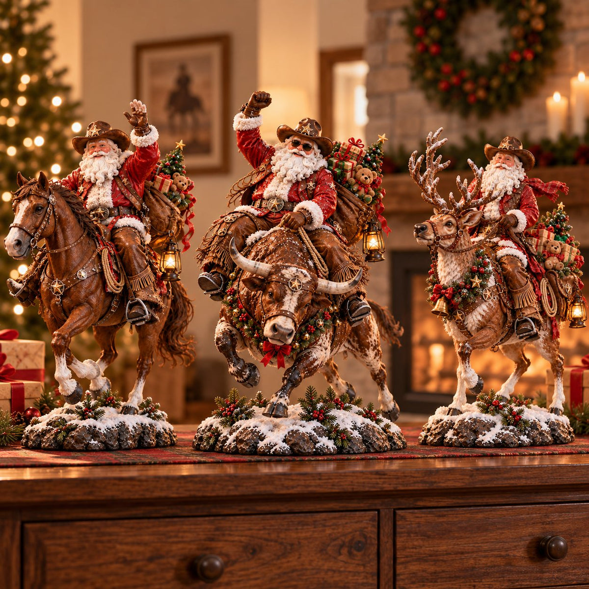 TopSpire®The Old West Cowboy Santa - A Homeward Christmas Keepsake