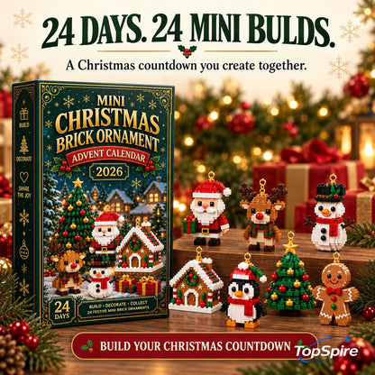 TopSpire®24 Day Mini Christmas Ornament Advent Calendar three dimensional building blocks