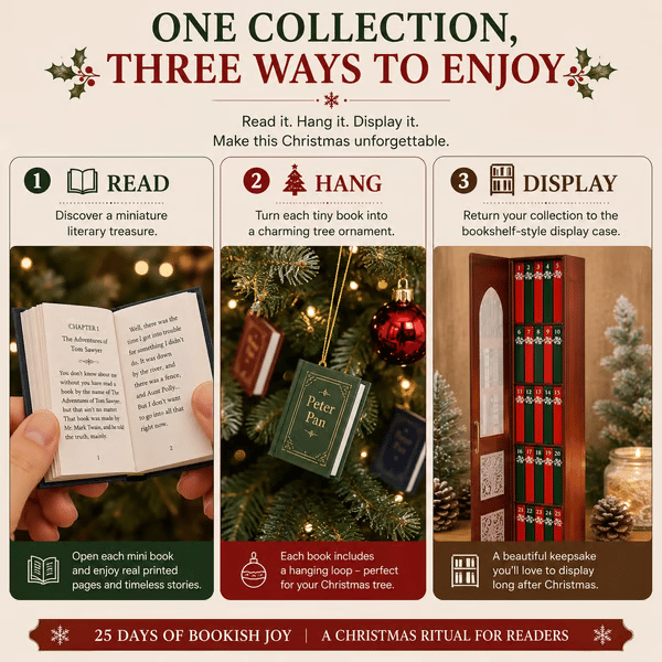 TopSpire®25 Day Mini Book Advent Calendar A Book Lover's Christmas Countdown