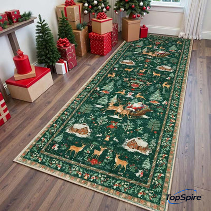 🥳TopSpire®2026 HOT SALE🥳💞50K+ SOLD! 🎄🛋️ 50% OFF! Soft Non-Slip Christmas Rug – plush comfort with Santa, reindeer & snowflake motifs, steady backing for festive home decor! ✨✅