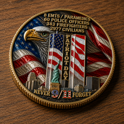 🇺🇸 Last Day Promo: 49% OFF 🎖️9/11 Never Forget Challenge Coin