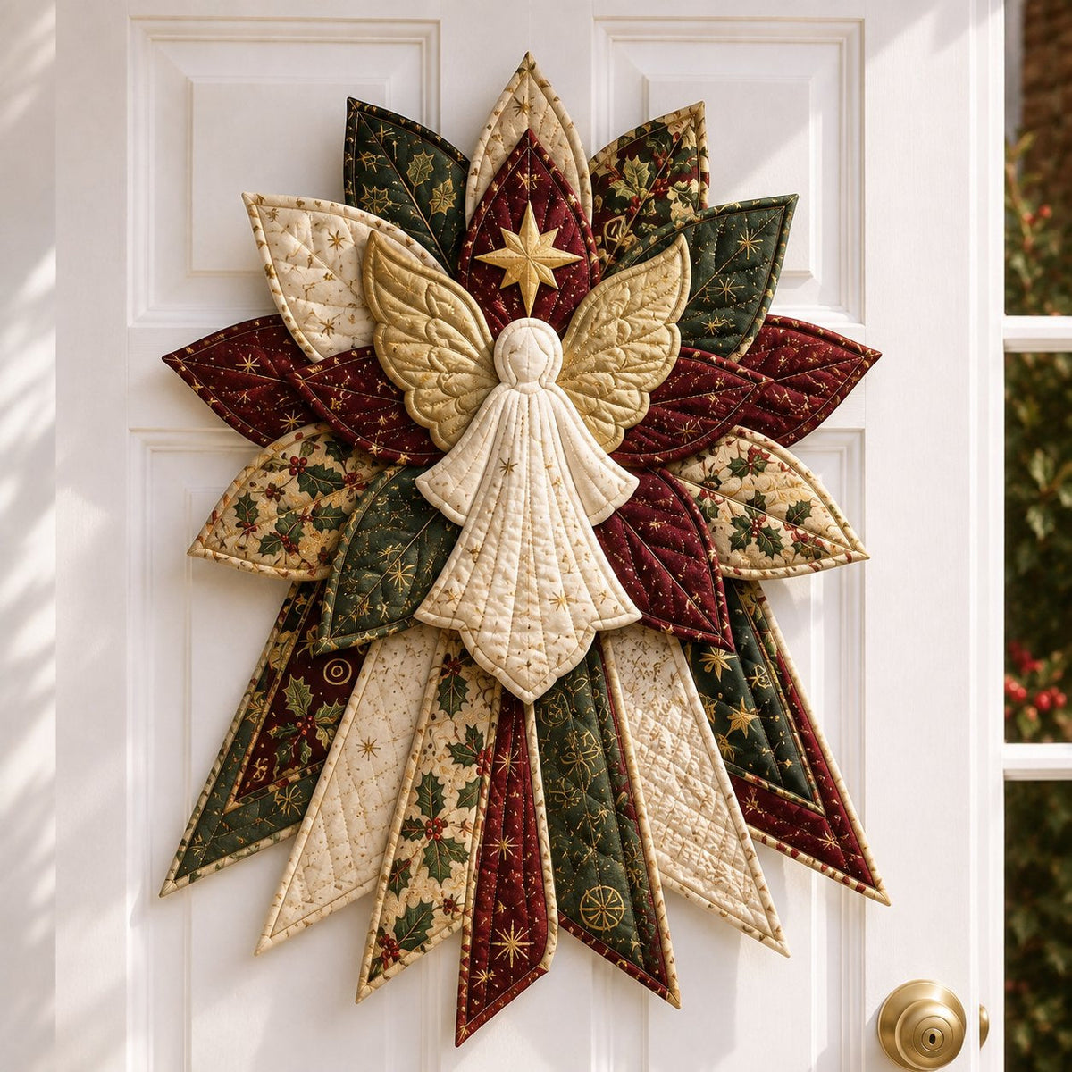 TopSpire®Beginner-Friendly Oversized Christmas Character Quilted Door Hanger Sewing Kit Complete Kit with All Tools & Step-by-Step Guide Included