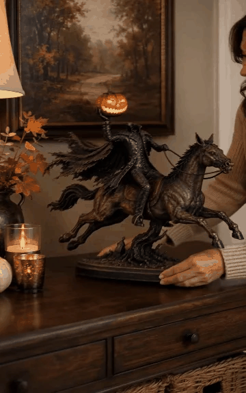 💥Surprise 50% Off！💥Midnight Chase Headless Horseman LED Statue - Halloween Decor