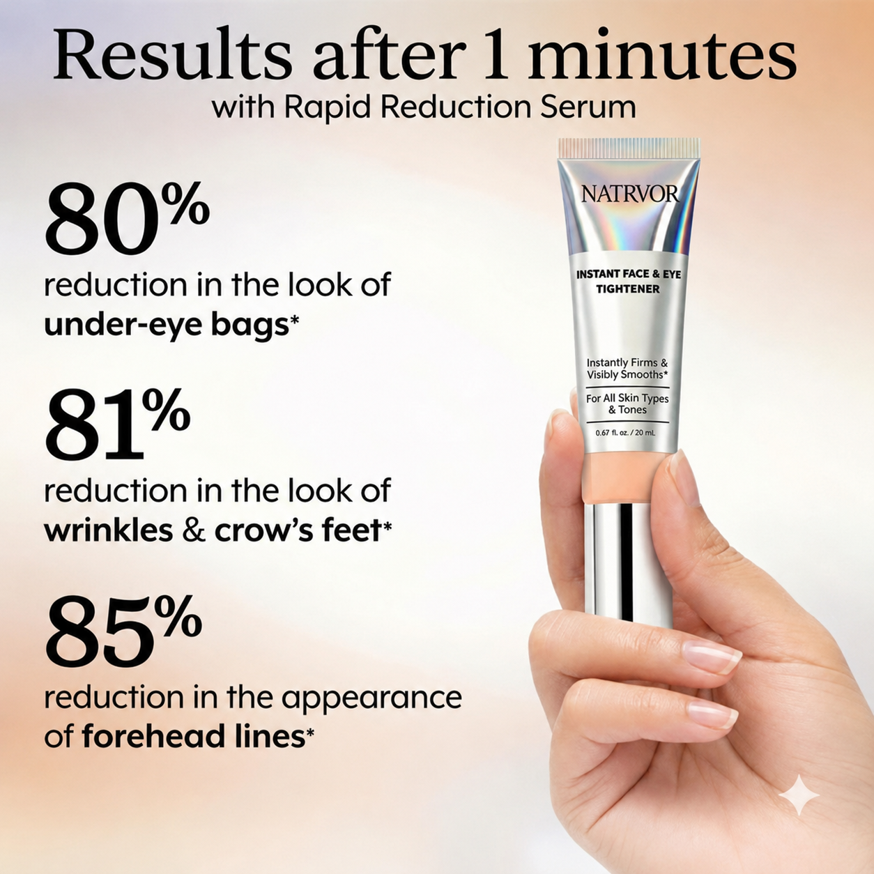 Natrvor™ Instant Face Temporary Tightener – Instant visible results in 30 seconds