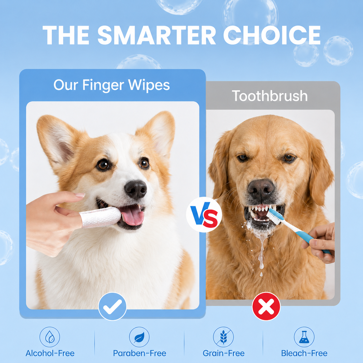 ROVINAO Dog & Cat Teeth Cleaning Finger Wipes