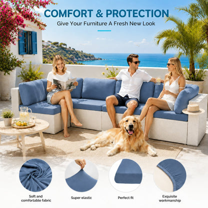 🪑 Stretch Sofa Cushion Covers Set (4 / 8 / 12 PCS) 🔥