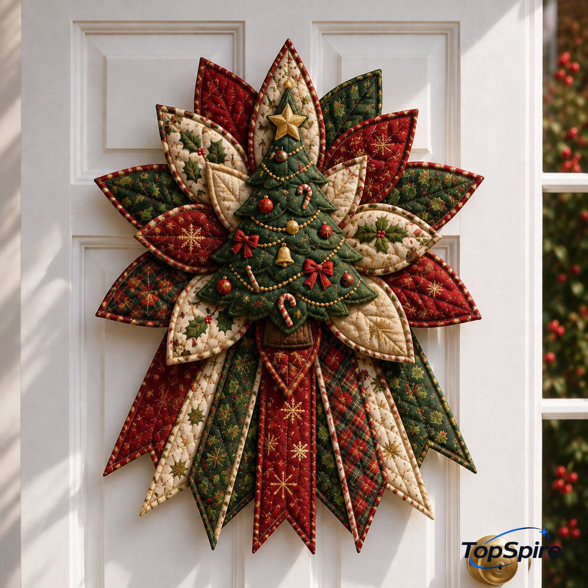 TopSpire®Beginner-Friendly Oversized Christmas Character Quilted Door Hanger Sewing Kit Complete Kit with All Tools & Step-by-Step Guide Included